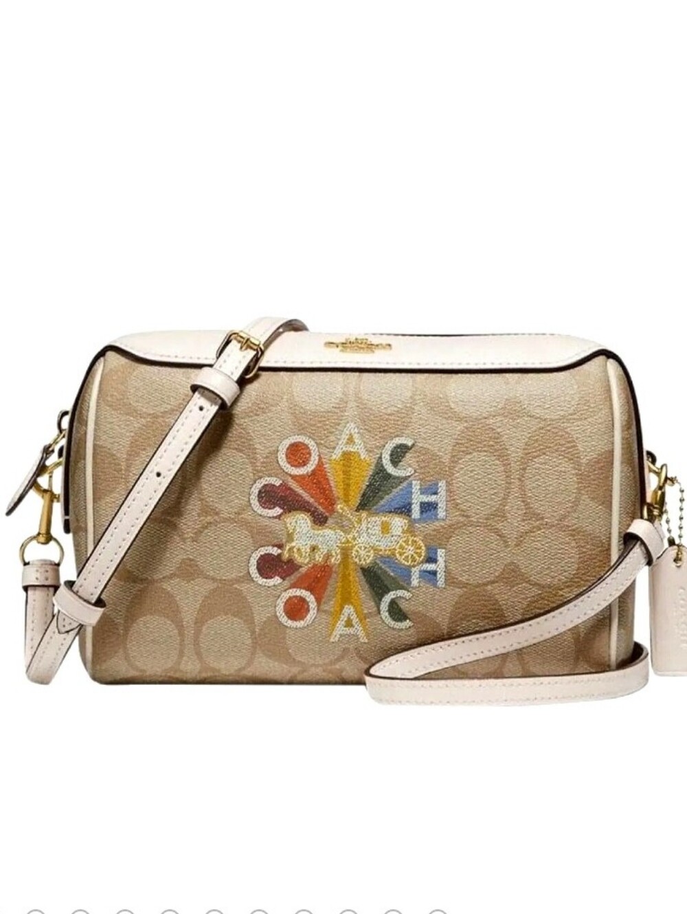 Coach Bennett Crossbody in Signature Canvas With Radial Rainbow NEW